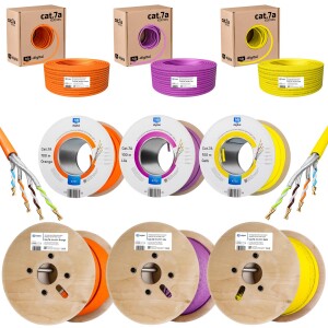 25m - 500m Netzwerkkabel CAT 7a Installationskabel max....