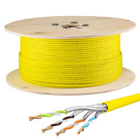500m network cable CAT 7a installation cable max. 1200 MHz S/FTP AWG23 LSZH yellow