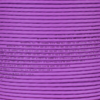 50m network cable CAT 7a installation cable max. 1200 MHz S/FTP AWG23 LSZH purple