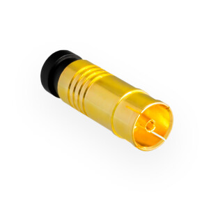 Kompression IEC-Buchse für Koaxkabel Ø 6,8 - 7,2 mm vergoldet
