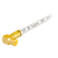 Kompression IEC-Winkelbuchse für Koaxialkabel Ø 6,8 - 7,2 mm vergoldet