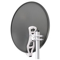 Satellite dish SET Satellite dish Fuba DAL 800 80cm Aluminium anthracite + LNB Octo hb-digital UHD 808 S
