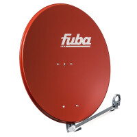 Satellite system SET Satellite dish Fuba DAL 800 80cm Aluminium brick red + LNB Qaud hb-digital UHD 404 S