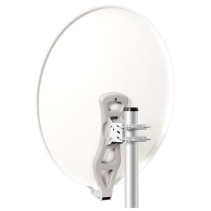 Satellite dish SET Satellite dish Fuba DAL 800 80cm Aluminium white + LNB Single hb-digital UHD 101 W