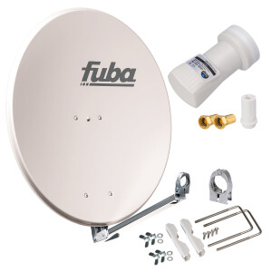 Satellite dish SET Satellite dish Fuba 80cm Aluminium light grey + LNB Single hb-digital UHD 101 W