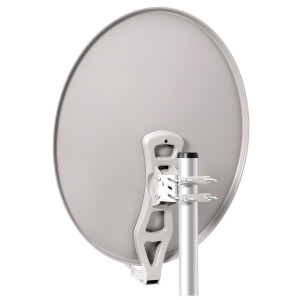 Satellite dish SET Satellite dish Fuba 80cm Aluminium light grey + LNB Twin hb-digital UHD 202 W