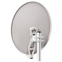 Satellite dish SET Satellite dish Fuba DAL 800 80cm Aluminium light grey + LNB Qaud hb-digital UHD 404 W