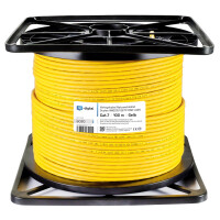 100m Ethernet Kabel CAT 7 Duplex max. 1000 MHz S/FTP LSZH AWG23 (2x8 Adern) gelb