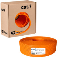 25m Ethernet Kabel CAT 7 Duplex max. 1000 MHz S/FTP LSZH AWG23 (2x8 Adern) orange