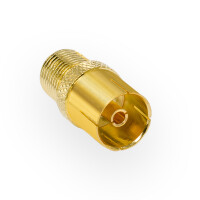 IEC socket to F socket gold-plated 