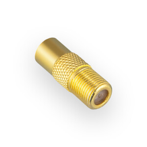 IEC plug to F socket gold-plated