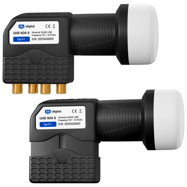 LNB Quad BEST GERMANY HG404 - 4 Sorties Pour Parabole Satellite - Compatible 4K/TNT