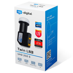 LNB Twin hb-digital UHD 202 S für 2 Teilnehmer LTE Filter wetterfest