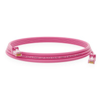 2 m RJ45 Patch cable CAT 6 U/UTP PVC Pink