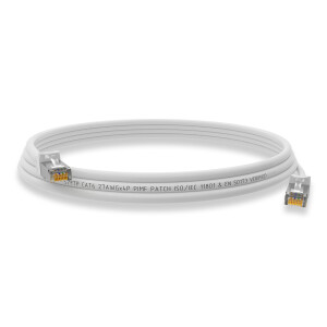 5 m RJ45 Patch Cable CAT 6 250 MHz S/FTP LAN Cable PVC White