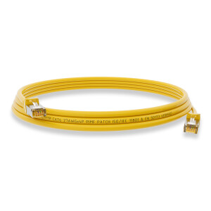 0.25m Patch cord RJ45 CAT 6 250MHz S/FTP AWG 27 PVC yellow