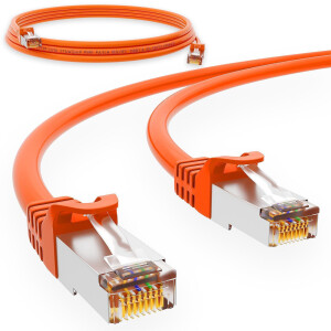 0,5 m RJ45 Patch Cable CAT 6 250 MHz S/FTP LAN Cable PVC Orange