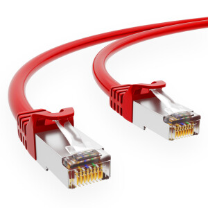 0,25m Patch cord RJ45 CAT 6 250MHz S/FTP AWG 27 PVC red