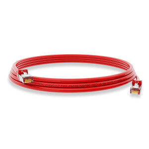 1m Patch cord RJ45 CAT 6 250MHz S/FTP AWG 27 PVC red