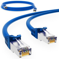 0,25 m RJ45 Patchkabel CAT 6 250 MHz S/FTP LAN Kabel PVC Blau