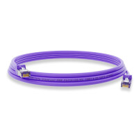 0,5m Patch cord RJ45 CAT 6 250MHz S/FTP AWG 27 PVC purple