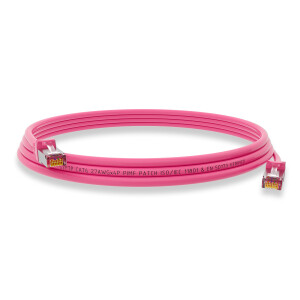 0.5m Patch cord RJ45 CAT 6 250MHz S/FTP AWG 27 PVC pink
