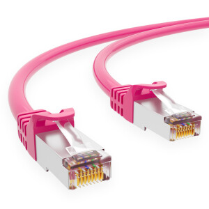 2m Patch cord RJ45 CAT 6 250MHz S/FTP AWG 27 PVC pink
