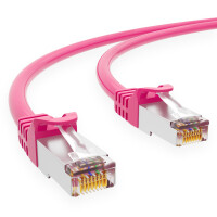 3m Patch cord RJ45 CAT 6 250MHz S/FTP AWG 27 PVC pink