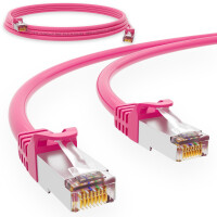 5m Patch cord RJ45 CAT 6 250MHz S/FTP AWG 27 PVC pink