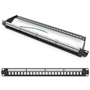 Patch panel / Patch field 24-port for Keystone modules...