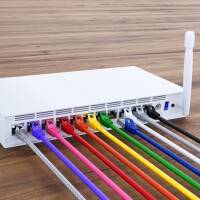 SET 10 x 0,5m RJ45 Patchkabel CAT 6 250 MHz S/FTP LAN Kabel 