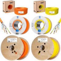 25 m - 1000 m Ethernet Network Cable CAT 7 LAN Cable max. 1000 MHz S/FTP AWG23 LSZH