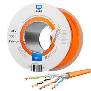 100m Ethernet Network Cable CAT 7 LAN Cable max. 1000 MHz...