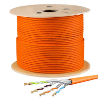 500m Ethernet Network Cable CAT 7 LAN Cable max. 1000 MHz S/FTP AWG23 LSZH orange