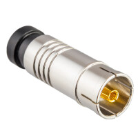 Compression IEC Connector for Coax Cable Ø 6,8 - 7,2 mm nickel plated