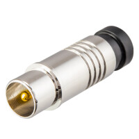 Kompression IEC-Stecker für Koaxkabel Ø 6,8 - 7,2 mm vernickelt