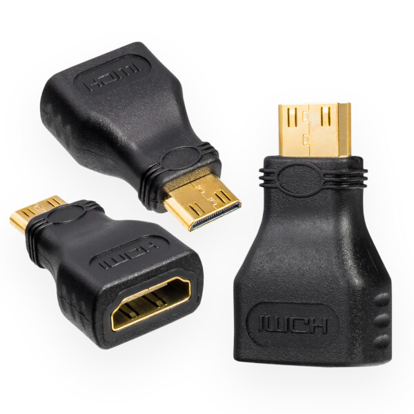 HDMI adapter HDMI A coupling / HDMI C plug gold-plated