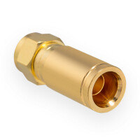 1 m - 50 m SAT connection cable 135dB 4-fold shielded steel copper with compression F-plug gold-plated colour selectable