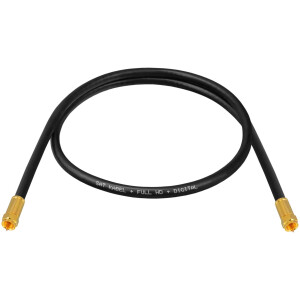 2m SAT connection cable 135dB 4-fold shielded steel copper with compression F-plug gold plated BLACK
