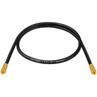 3 m SAT connection cable 135dB 4-fold shielded steel copper with compression F-plug gold-plated BLACK