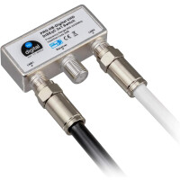 1 m Sat Connection Cable CCS HQ-135 with F-Compression Plugs nickel-plated WHITE