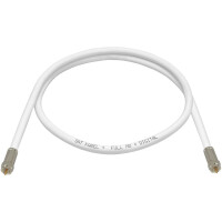 Sat connection cable CCS HQ-135 with F-compression plugs nickel-plated WHITE 25m