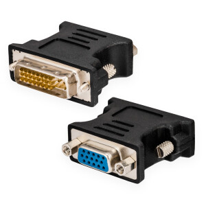 Adapter DVI-I Stecker 24+5 Dual-Link/VGA-Buchse
