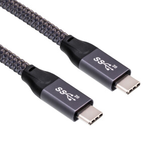 0,5 m USB 3.2 Cable USB C Cable Gen 2x2 USB C male to USB C male up to 20 Gbit/s