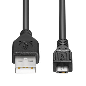 1 m USB 2.0 cable USB A plug to Micro USB 