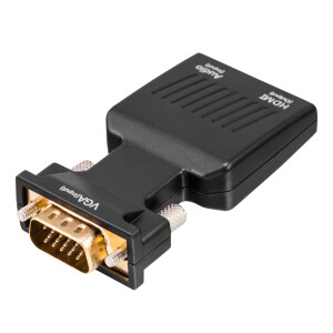 VGA HDMI Adapter, VGA male, 3.5mm jack female to HDMI-A female