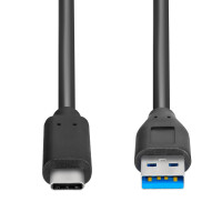 USB 3.0 Kabel USB A Stecker auf USB C Stecker SCHWARZ