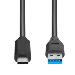 1,8 USB 3.0 Cable USB A Plug to USB C Plug BLACK