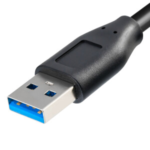 1,8 m USB 3.0 Kabel USB A Stecker auf USB C Stecker SCHWARZ