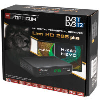 DVB T2 Receiver RED Opticum LION HD 265 PLUS